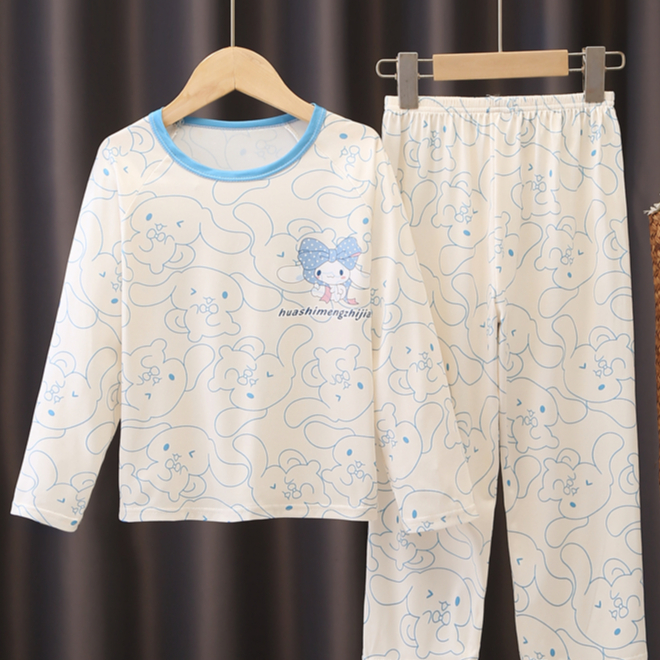 Cute Cinnamon Dog Pyjamas Kids Girl Casual Pajamas sets Sleepwear Kids Clothes Girl Sleepwear 女童套裝