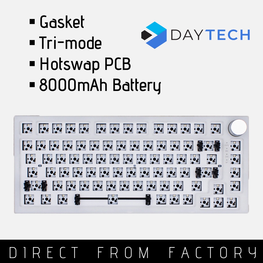 Feker IK75 V3 Gasket Wireless Hotswap Keyboard Kit with RGB and Rotary Knob