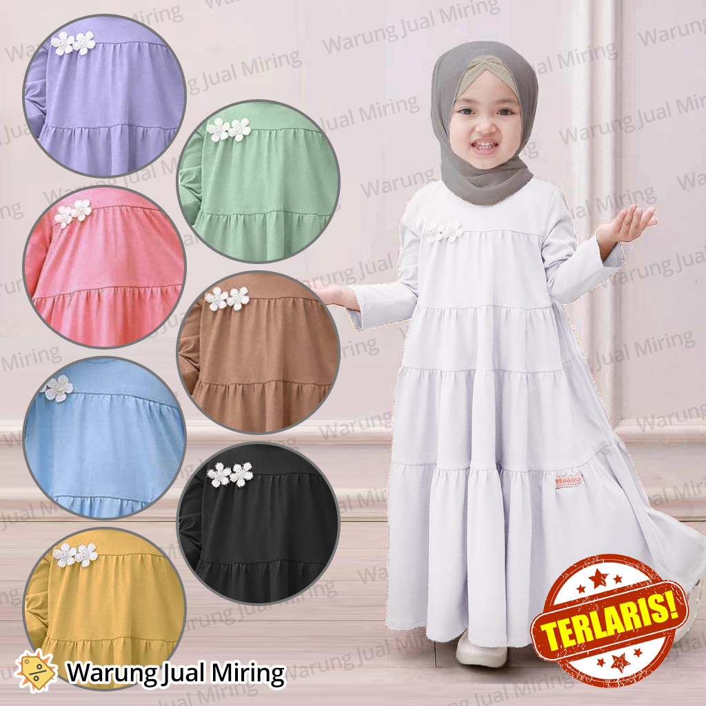 Princess Children's Robes 1-12 Years Old, The Latest Plain Jersey Material, 2023, Small, Toddler, Teenagers, Girls, Sets Of Muslim Clothes, Dress Robes, Hajj Rituals, White Black, Sage Crinkle Ai