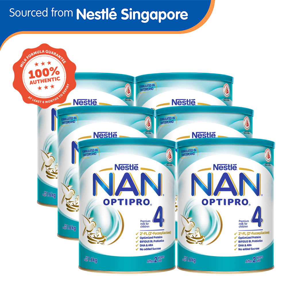 [Carton of 6] Nestle NAN Optipro Stage 4 Growing Up Milk 1.6kg - From 24 Months